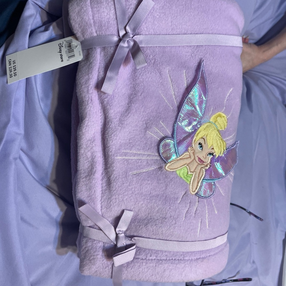 Disney Lavender Tinker Bell Blanket